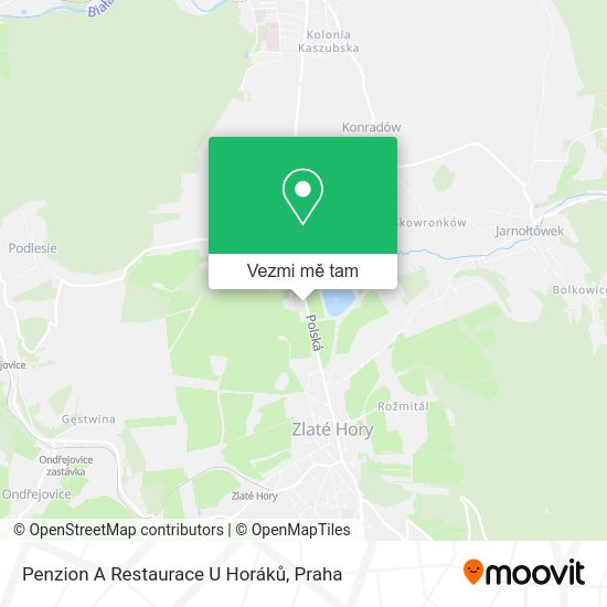 Penzion A Restaurace U Horáků mapa