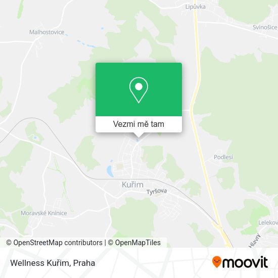 Wellness Kuřim mapa