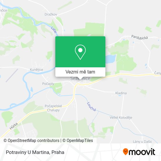 Potraviny U Martina mapa