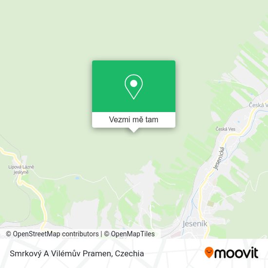 Smrkový A Vilémův Pramen mapa