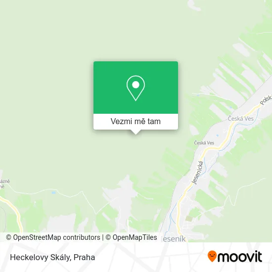 Heckelovy Skály mapa