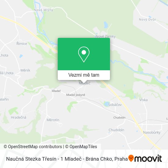 Naučná Stezka Třesín - 1 Mladeč - Brána Chko mapa