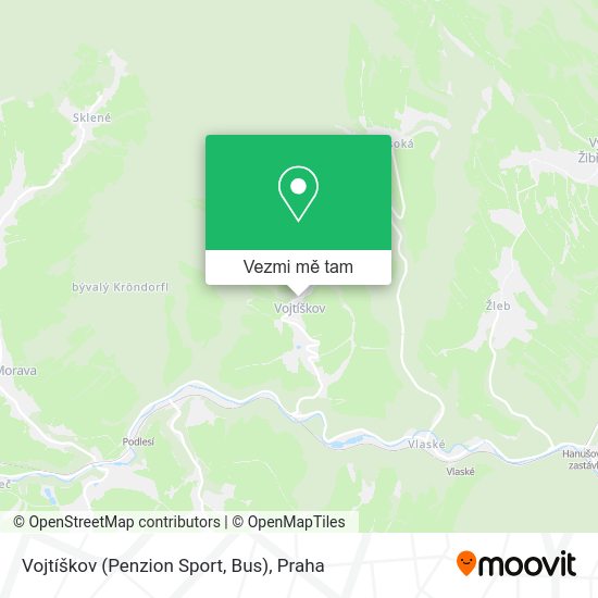 Vojtíškov (Penzion Sport, Bus) mapa