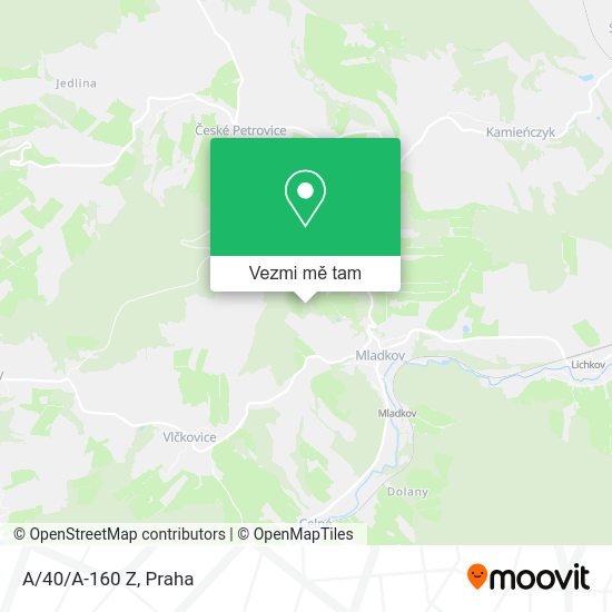 A/40/A-160 Z mapa