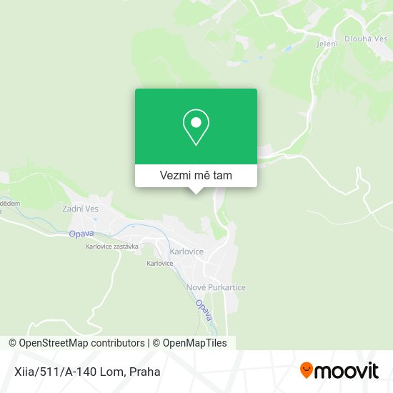 Xiia/511/A-140 Lom mapa