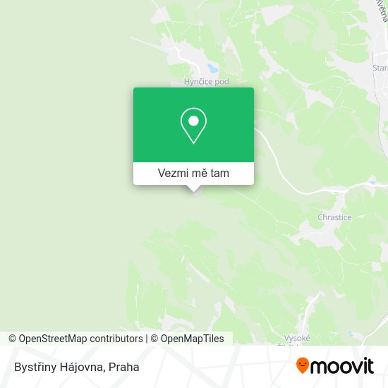 Bystřiny Hájovna mapa