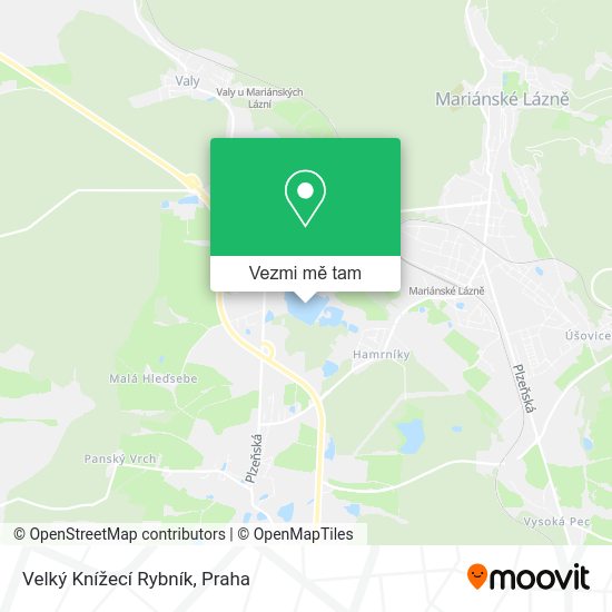 Velký Knížecí Rybník mapa