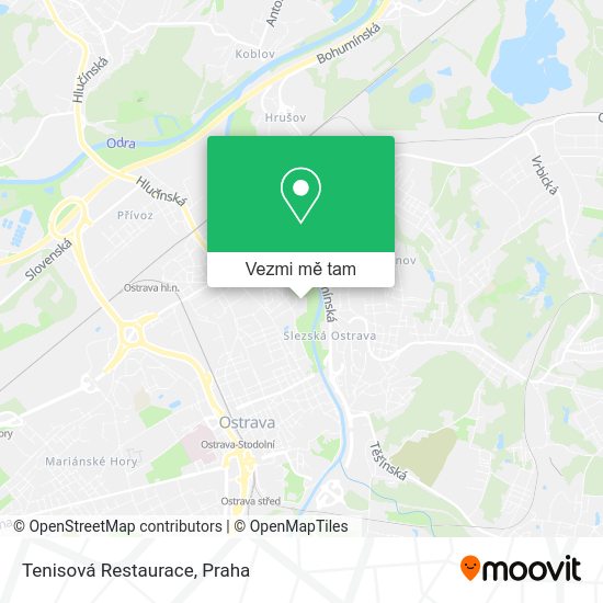 Tenisová Restaurace mapa