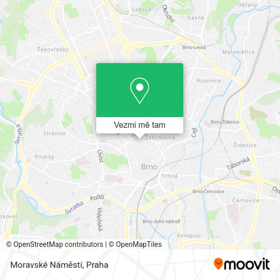 Moravské Náměstí mapa