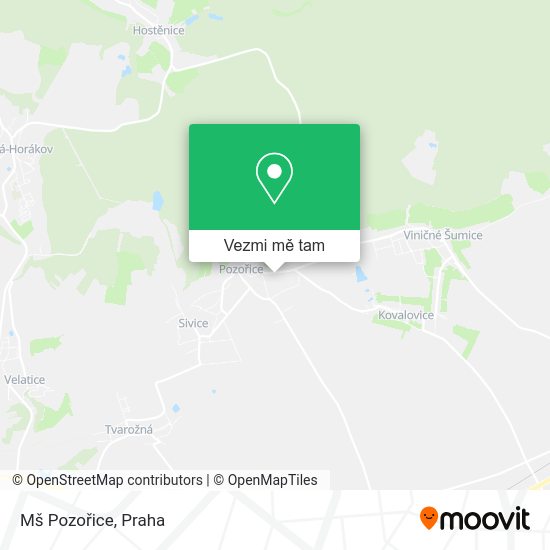 Mš Pozořice mapa
