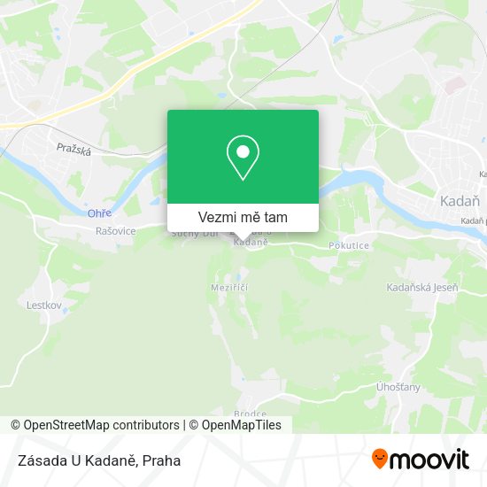 Zásada U Kadaně mapa