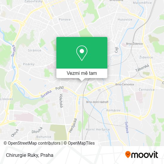 Chirurgie Ruky mapa