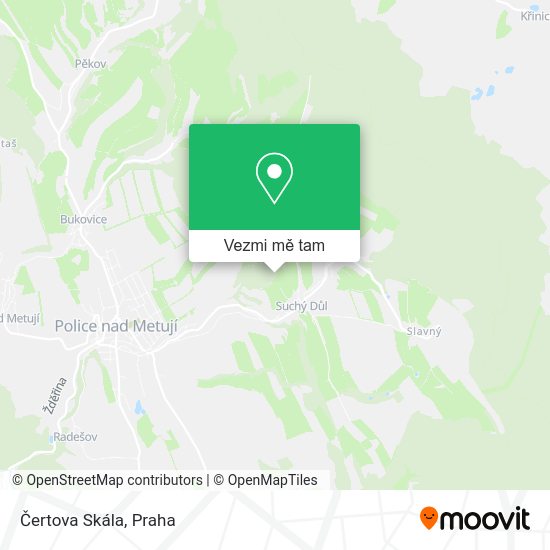 Čertova Skála mapa