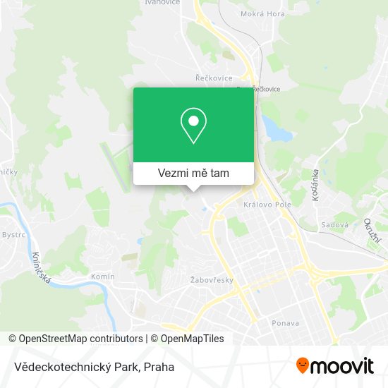 Vědeckotechnický Park mapa