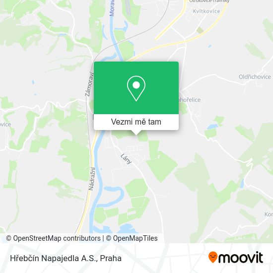 Hřebčín Napajedla A.S. mapa