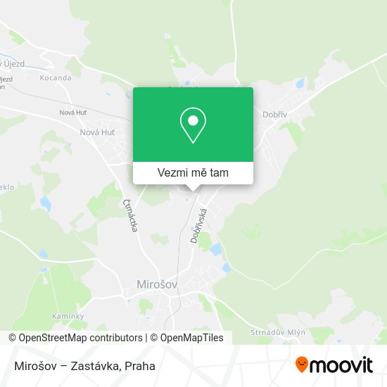 Mirošov – Zastávka mapa