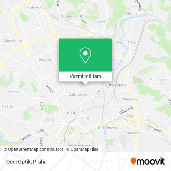 Oční Optik mapa