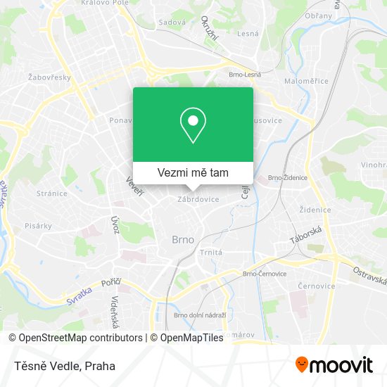 Těsně Vedle mapa
