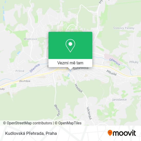 Kudlovská Přehrada mapa