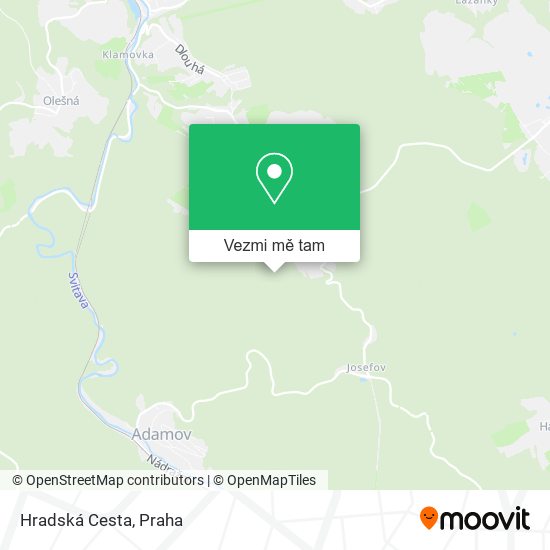 Hradská Cesta mapa