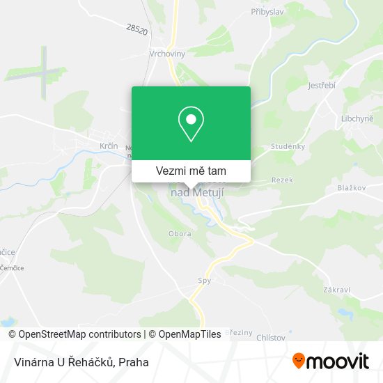 Vinárna U Řeháčků mapa