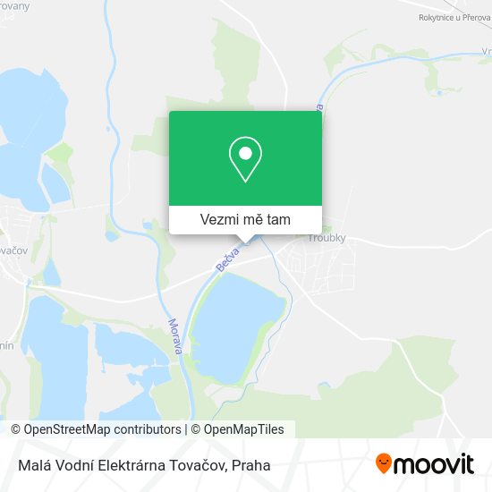 Malá Vodní Elektrárna Tovačov mapa