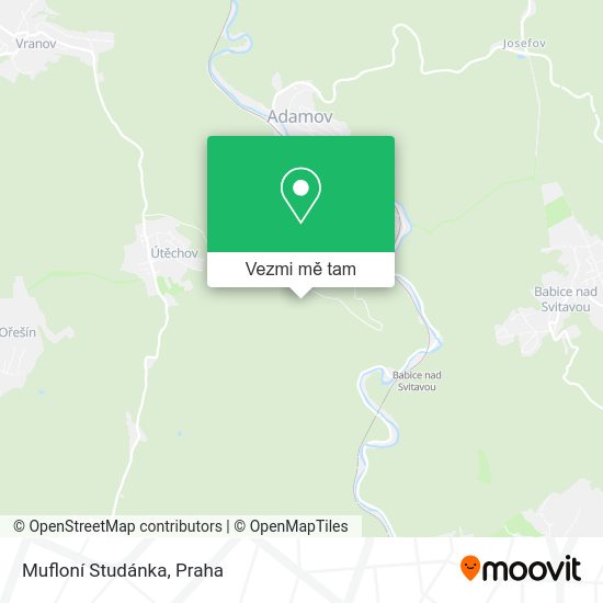 Mufloní Studánka mapa
