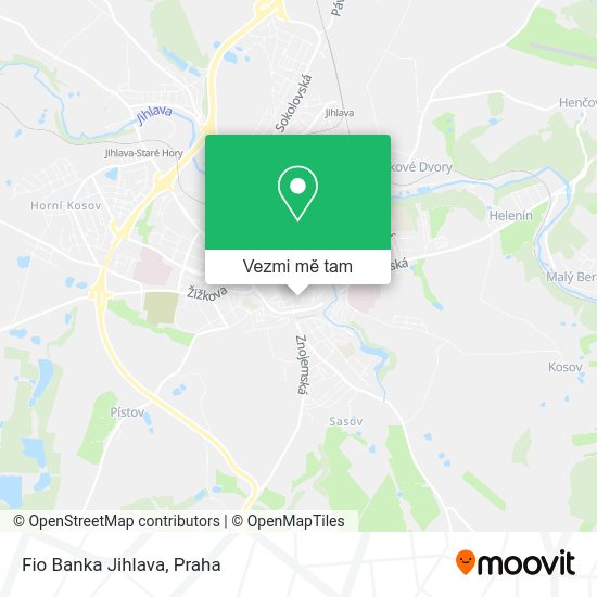 Fio Banka Jihlava mapa