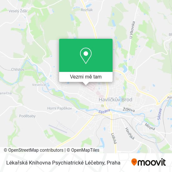Lékařská Knihovna Psychiatrické Léčebny mapa