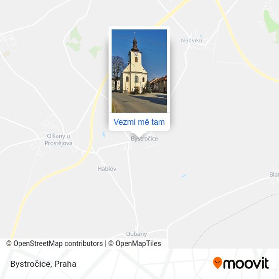Bystročice mapa