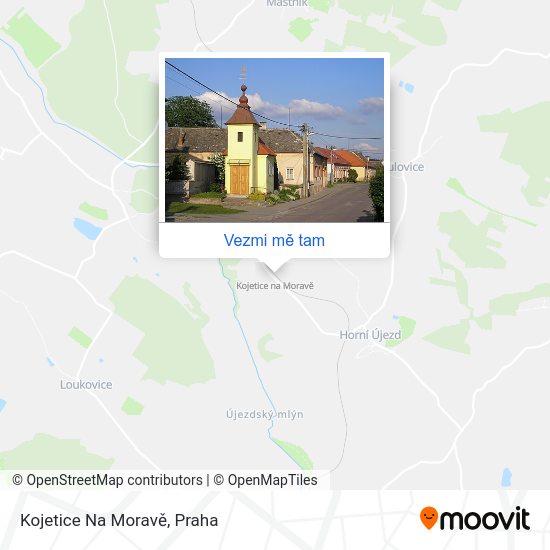 Kojetice Na Moravě mapa