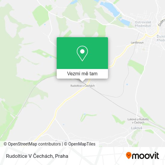 Rudoltice V Čechách mapa