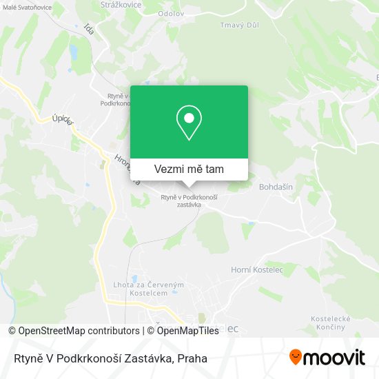 Rtyně V Podkrkonoší Zastávka mapa