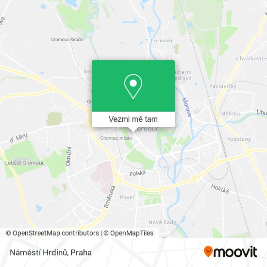 Náměstí Hrdinů mapa