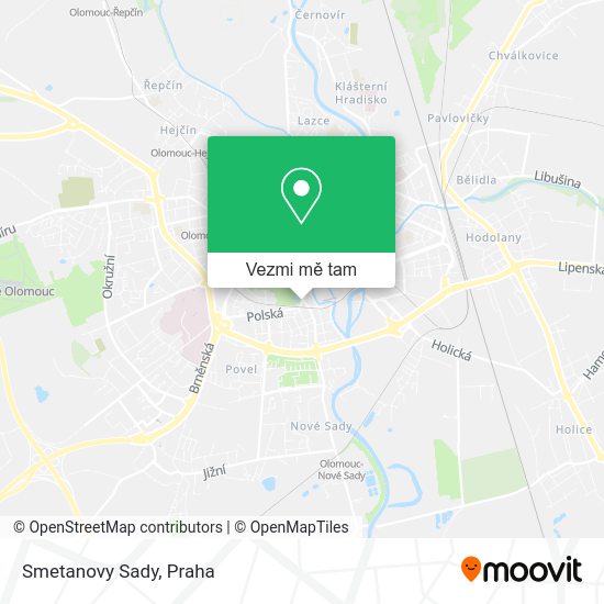 Smetanovy Sady mapa