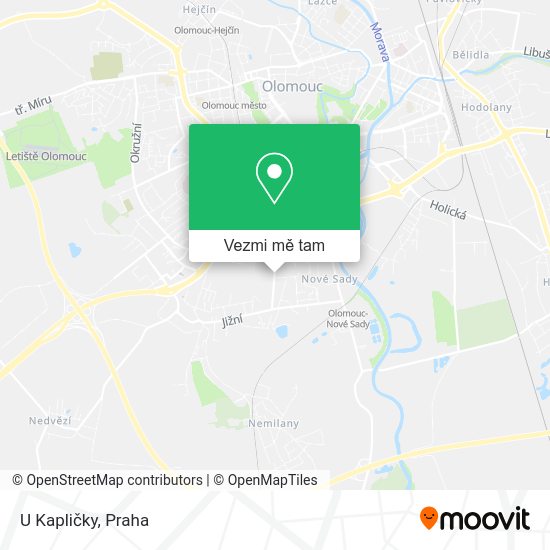 U Kapličky mapa