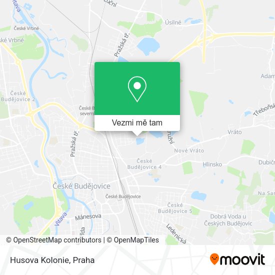 Husova Kolonie mapa