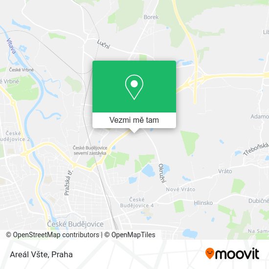 Areál Všte mapa