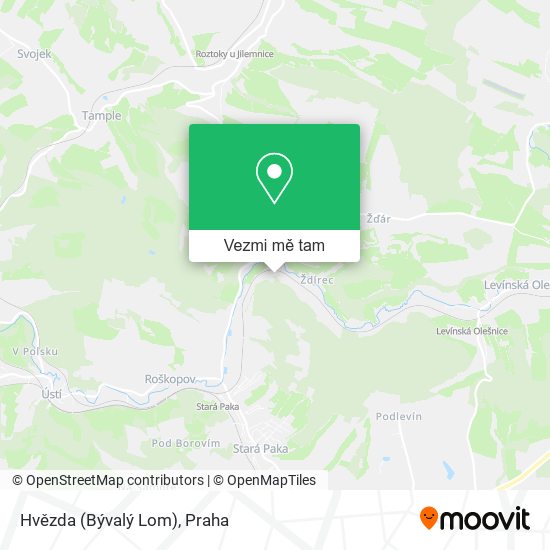 Hvězda (Bývalý Lom) mapa