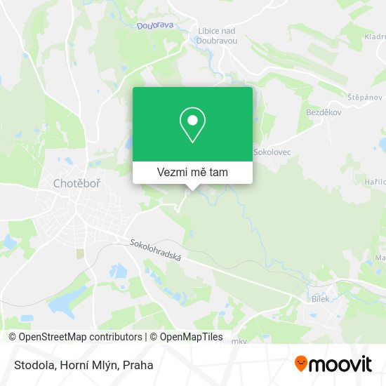 Stodola, Horní Mlýn mapa