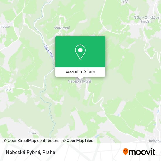 Nebeská Rybná mapa