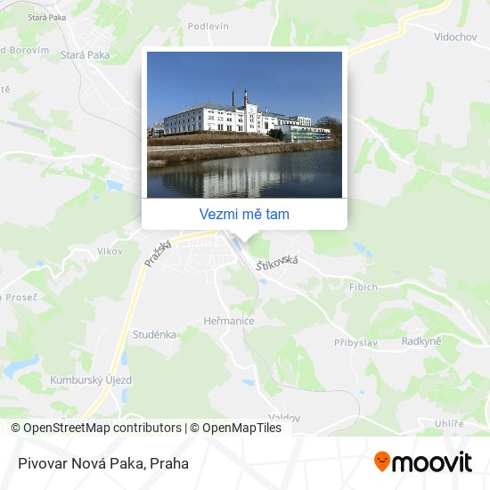 Pivovar Nová Paka mapa