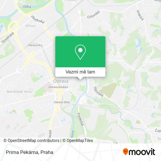Prima Pekárna mapa