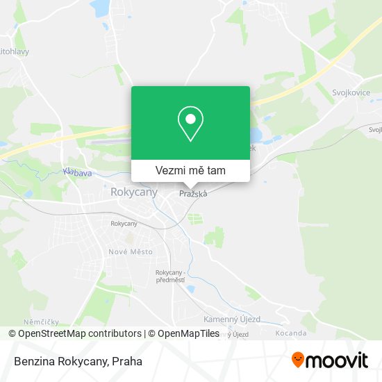 Benzina Rokycany mapa