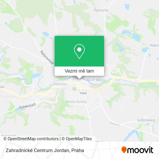 Zahradnické Centrum Jordan mapa
