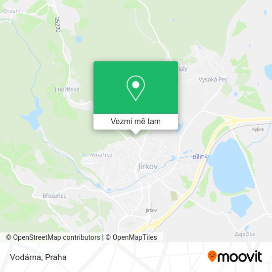 Vodárna mapa