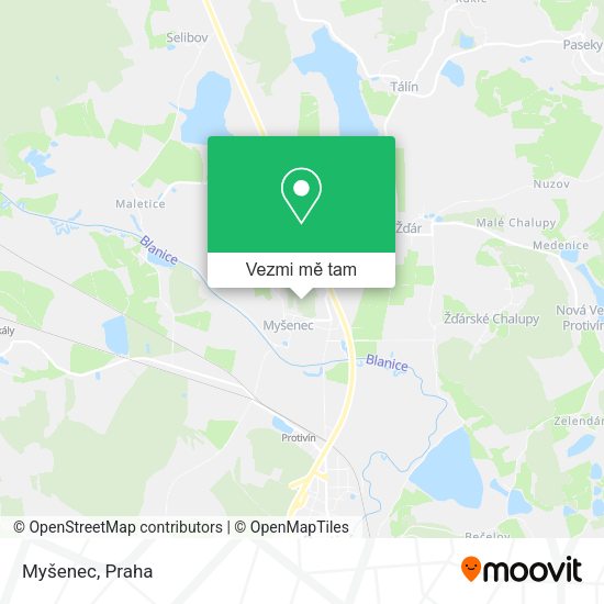 Myšenec mapa