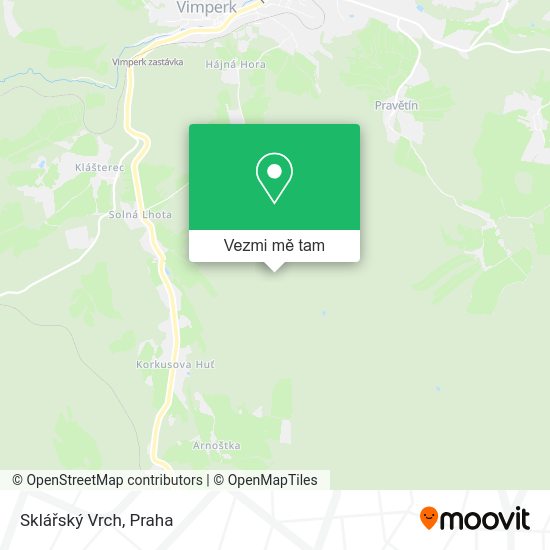 Sklářský Vrch mapa