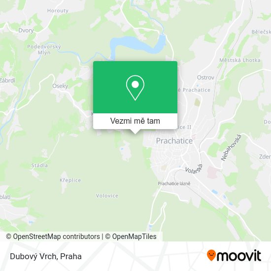 Dubový Vrch mapa