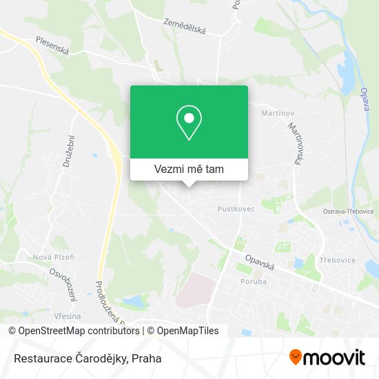Restaurace Čarodějky mapa